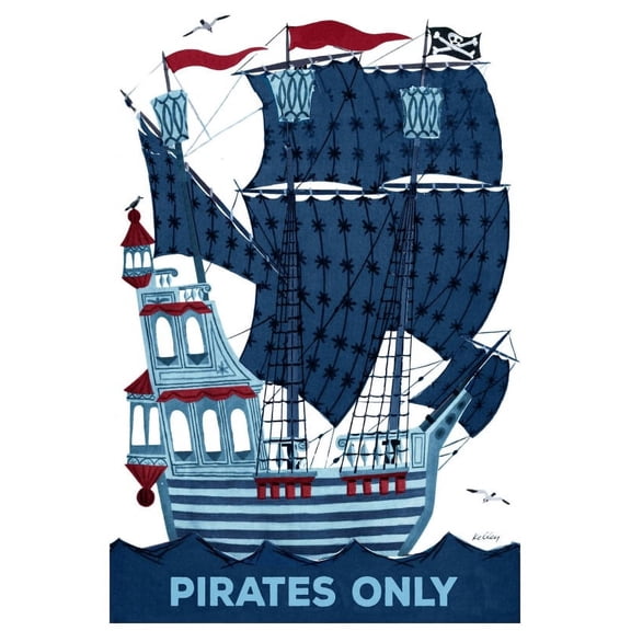 Marmont Hill "Pirates Only" by Curtis Painting Print on Canvas