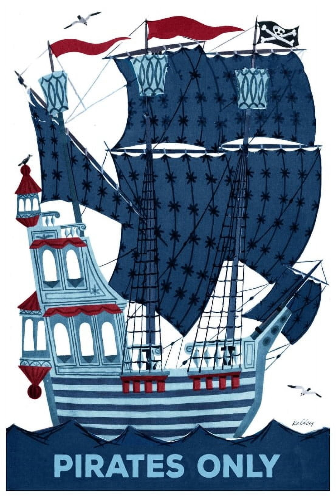 Marmont Hill "Pirates Only" by Curtis Painting Print on Canvas