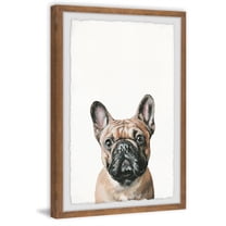 Marmont Hill "Plain Pug" Framed Painting Art Print, 8.00" x 1.50"