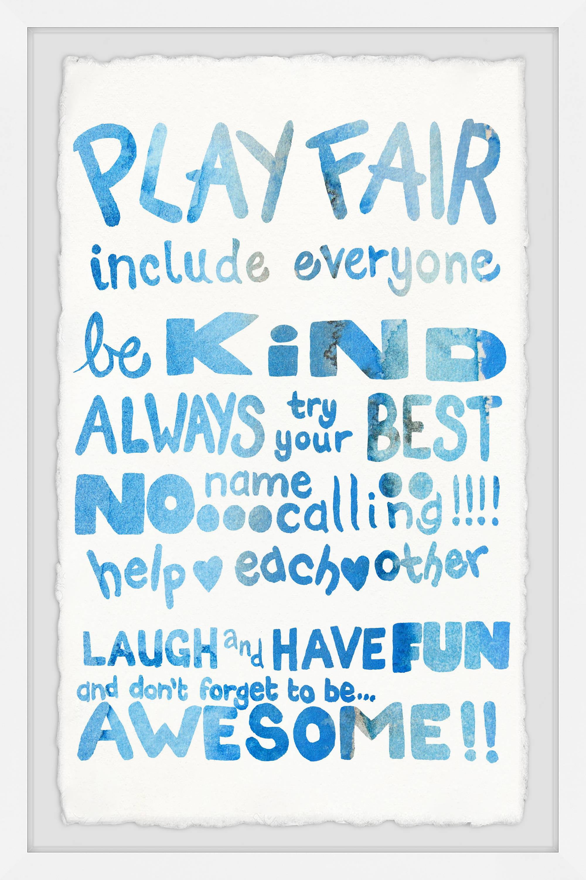 Marmont Hill Play Fair By Nicola Joyner Framed Wall Art, 16.00" x 1.50"