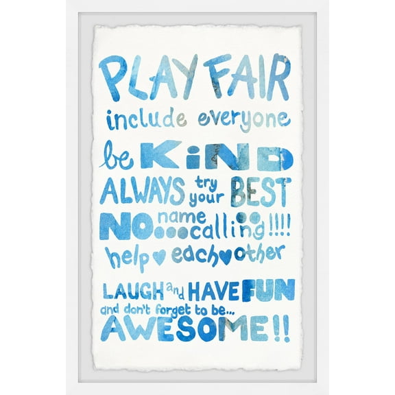 Marmont Hill Play Fair By Nicola Joyner Framed Wall Art, 8.00" x 1.50"