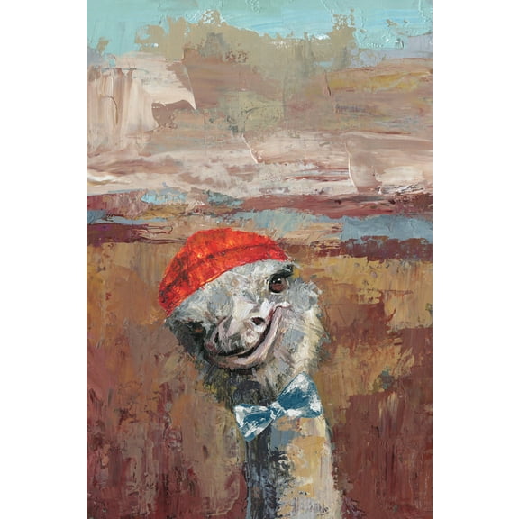 Marmont Hill Playful Ostrich Canvas Wall Art