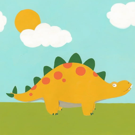 Marmont Hill Playtime Dino II Canvas Wall Art