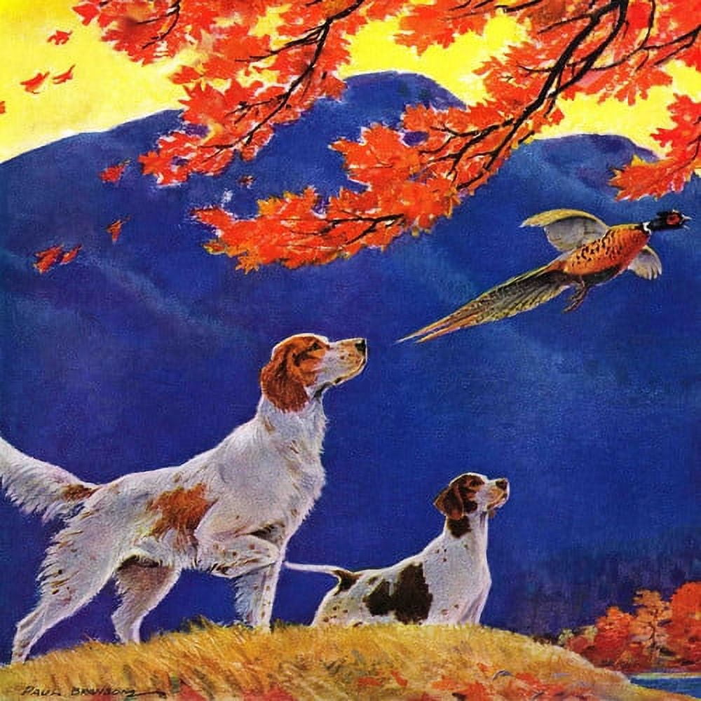 Marmont Hill Pointing to the Pheasant by Paul Bransom Painting Print on Canvas