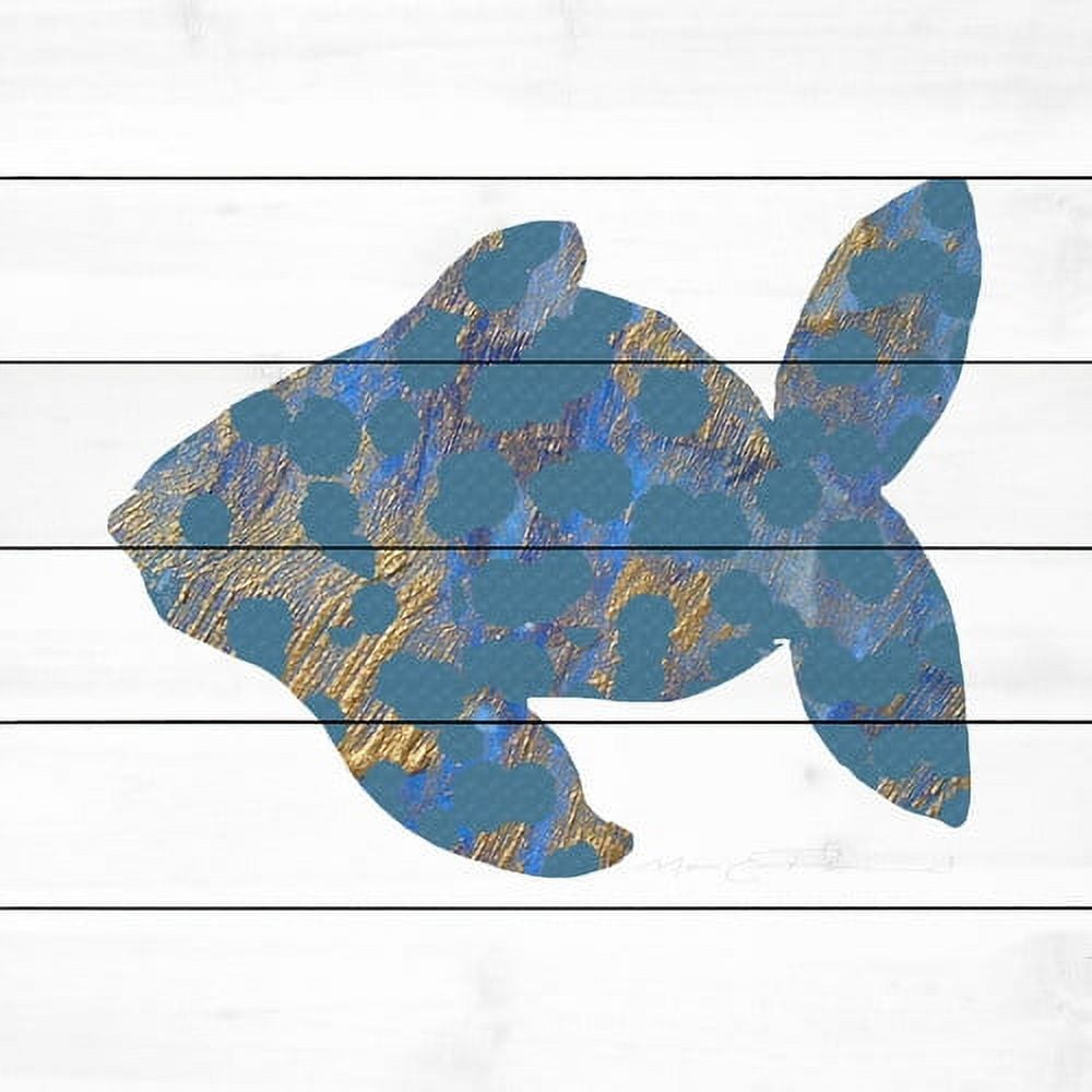 Marmont Hill "Poisson Dore" by Marie-Eve Pharand Painting Print on White Wood