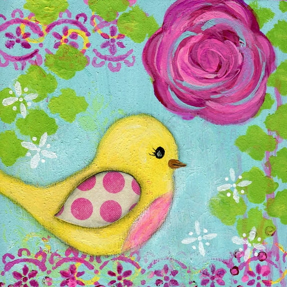 Marmont Hill "Polka Dot Wing" by Jill Lambert Painting Print on Wrapped Canvas