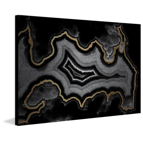 Marmont Hill - "Pooled Layers" Painting Print on Brushed Aluminum