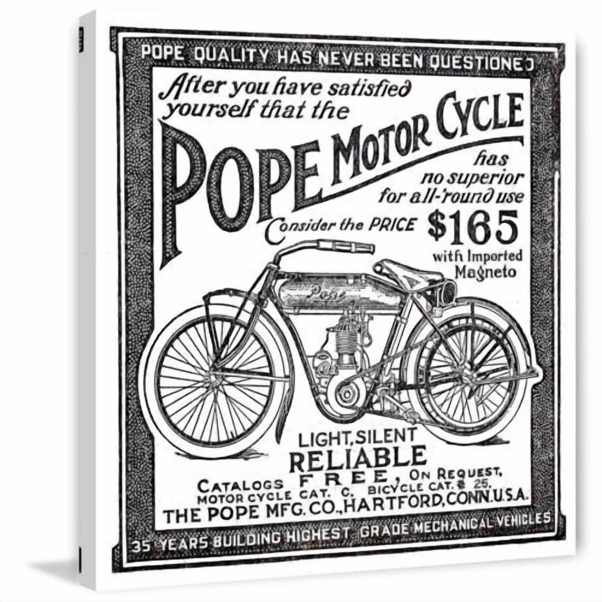 Marmont Hill "Pope Motor Cycle" Painting Print on Canvas