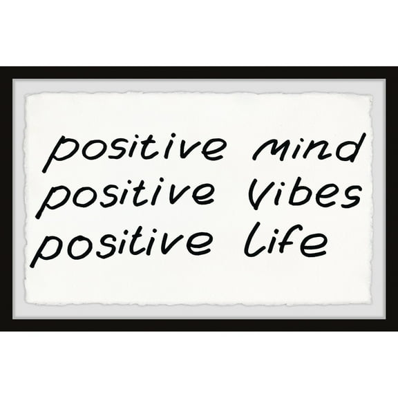 Marmont Hill Positivity Framed Wall Art, 8" x 12"
