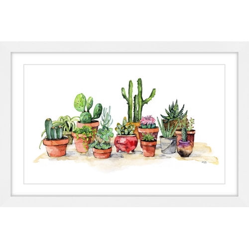 Marmont Hill "Potted Plants" by Rachel Byler Framed Painting Print