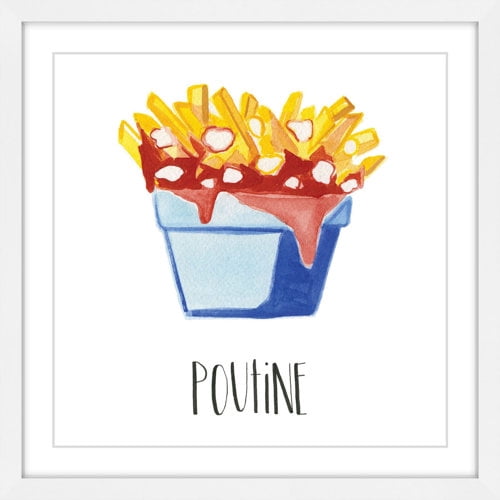 Marmont Hill "Poutine" By Molly Rosner Framed Painting Art Print, 32.0" x 1.5"