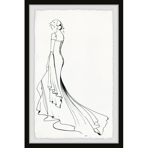 Marmont Hill Pretty Bride Framed Wall Art, 30.00" x 1.50"