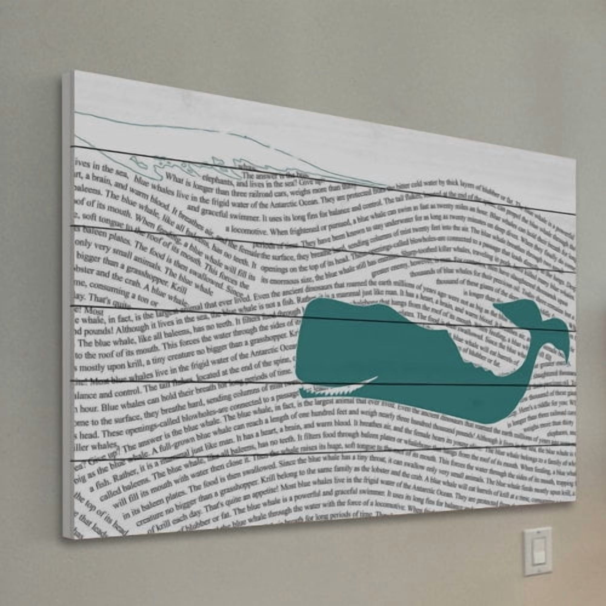 Marmont Hill "Print Whale" Painting Print on White Wood