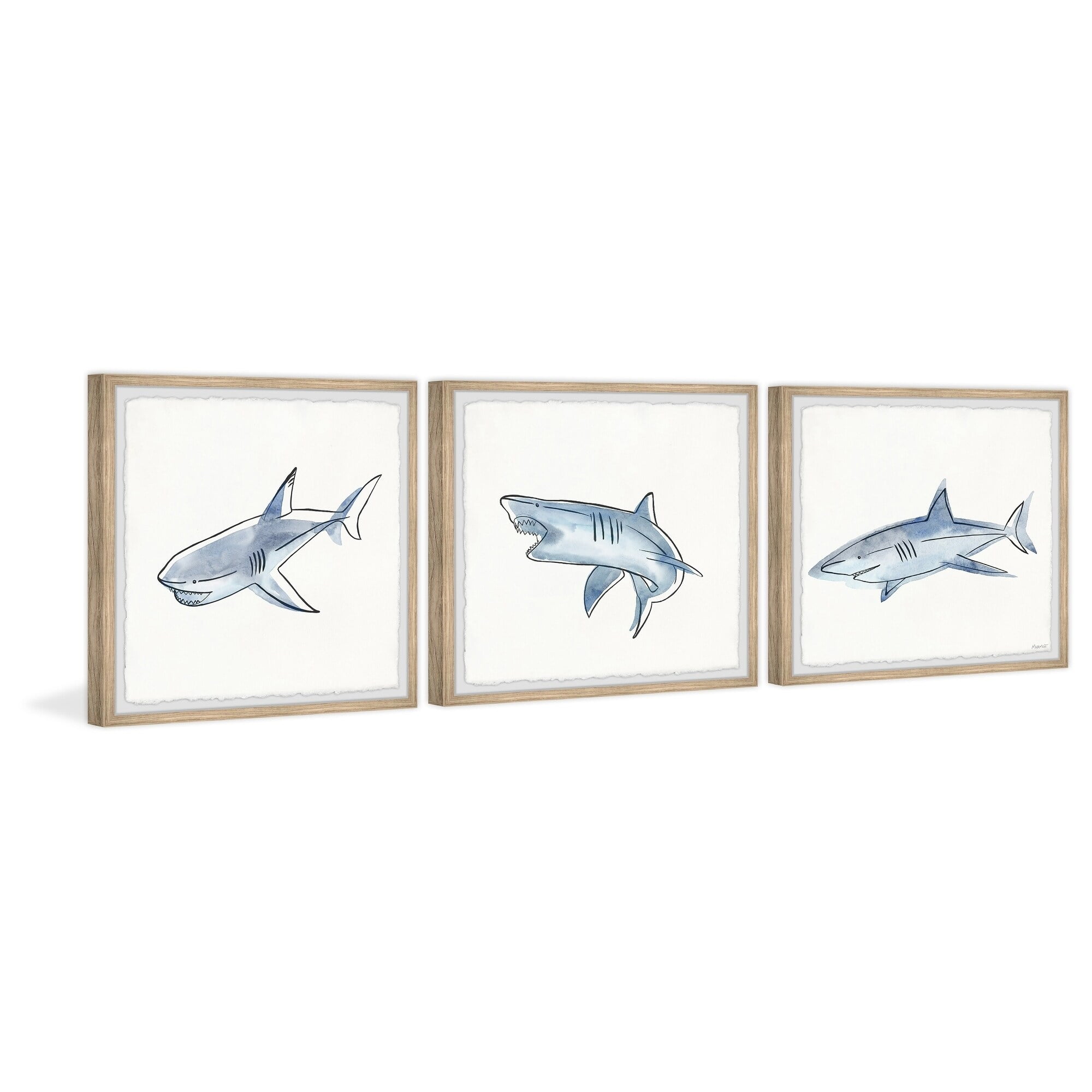 Marmont Hill Printed Animals & Insects Framed Art Prints, 24" x 72", Set of 3