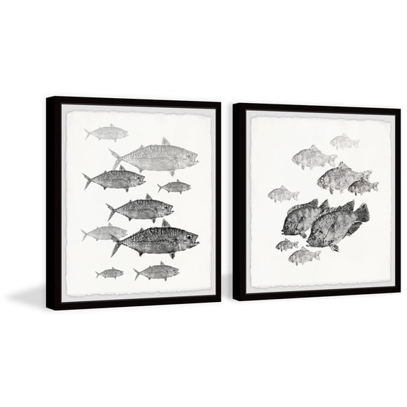 Marmont Hill Printed Fish Framed Art Prints, Set of 2