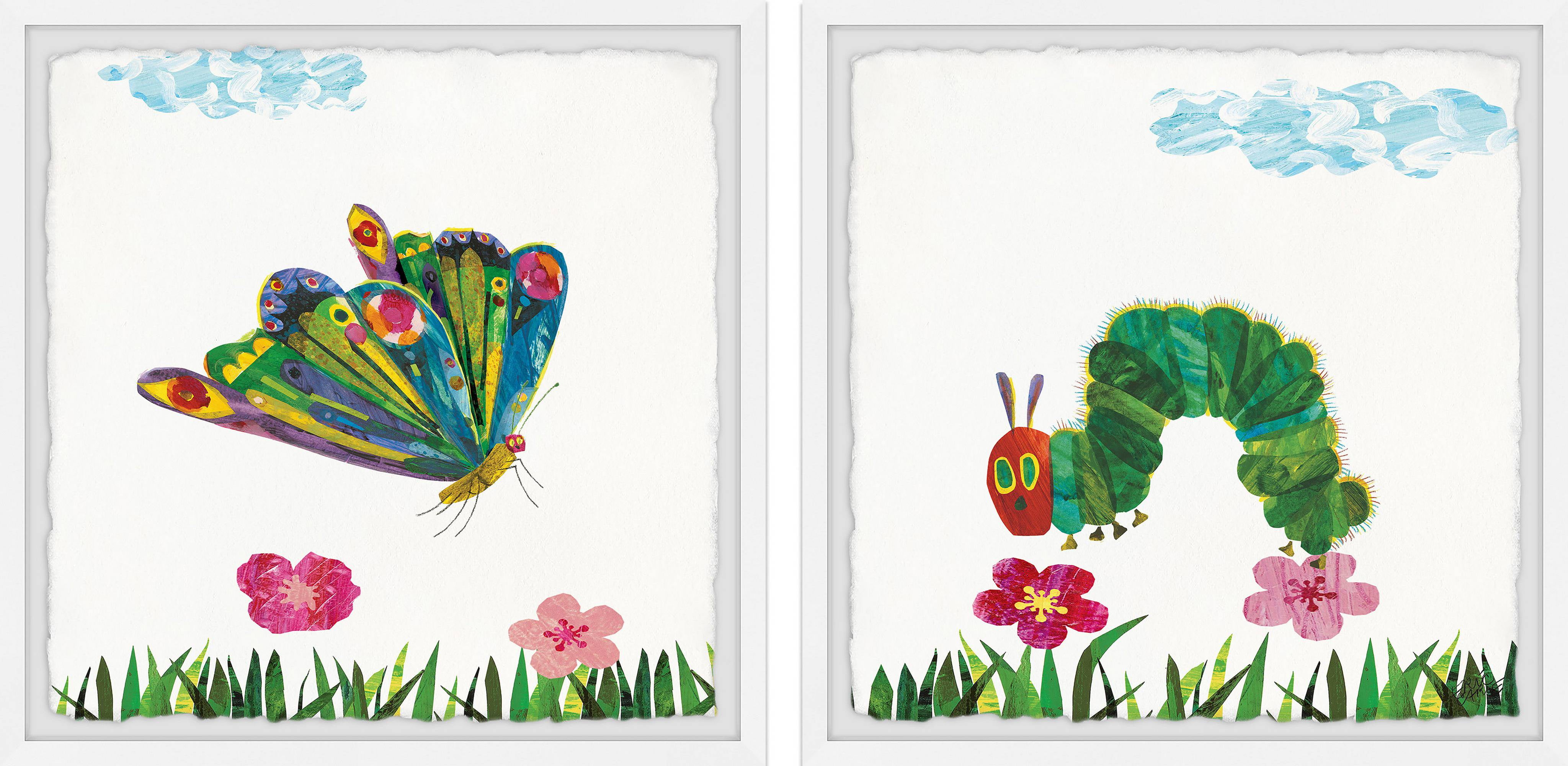 Marmont Hill Printed Insects Framed Art Prints, Set of 2