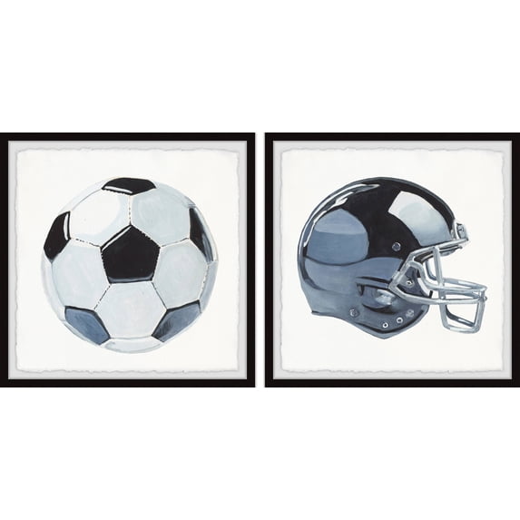 Marmont Hill Printed Sports Framed Art Prints, Set of 2