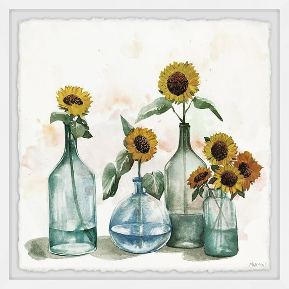 Marmont Hill Printed Sunflowers Framed Art Prints