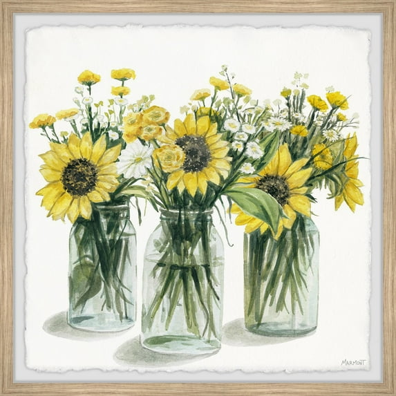 Marmont Hill Printed Sunflowers Framed Art Prints