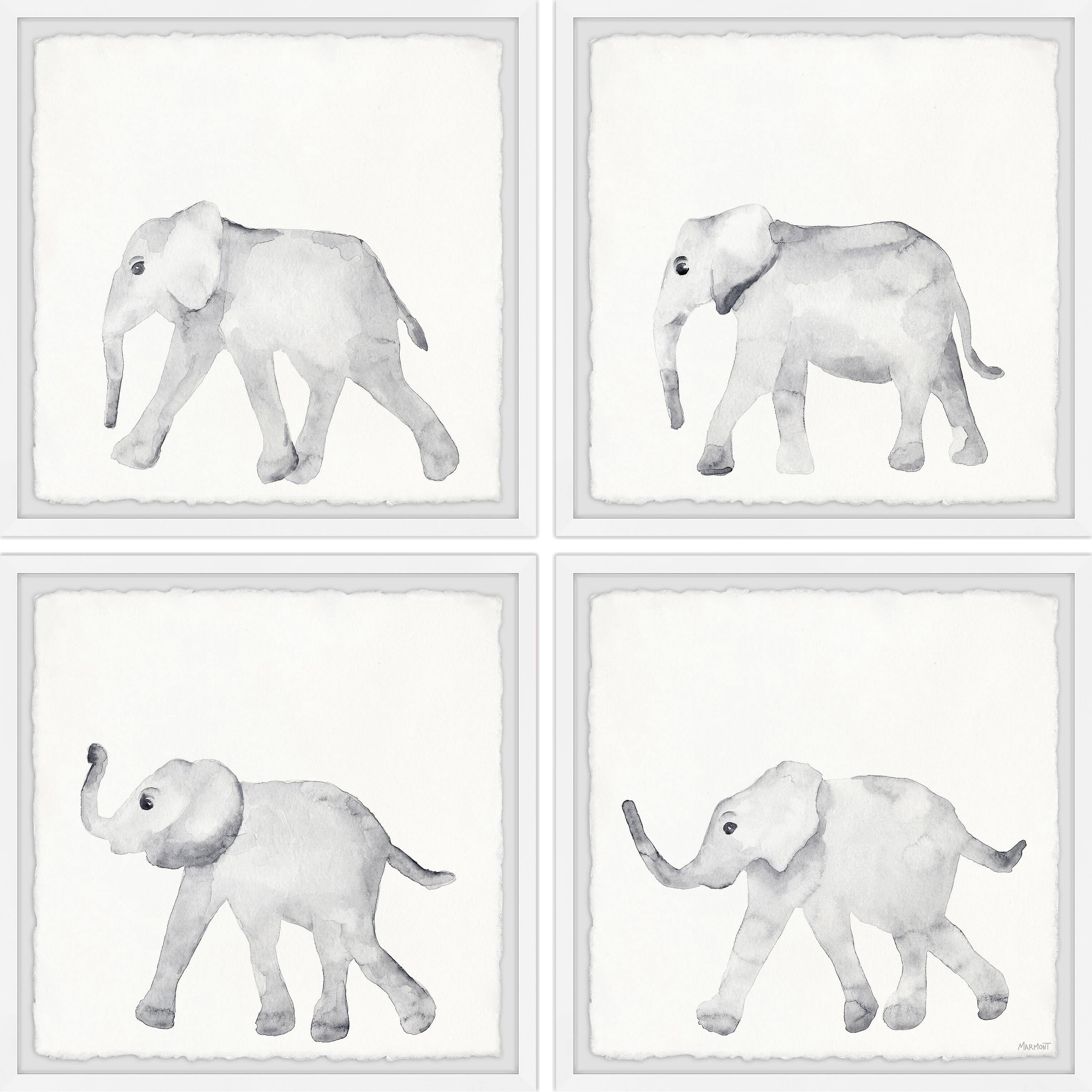 Marmont Hill Printed Wildlife Framed Art Prints, Set of 4