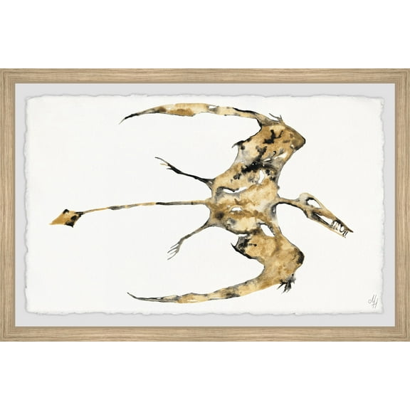 Marmont Hill Pterodactyl Fossil Framed Wall Art, 12.00" x 1.50"