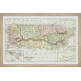 thumbnail image 1 of Marmont Hill Puerto Rico Colored Map Framed Wall Art, 1 of 6