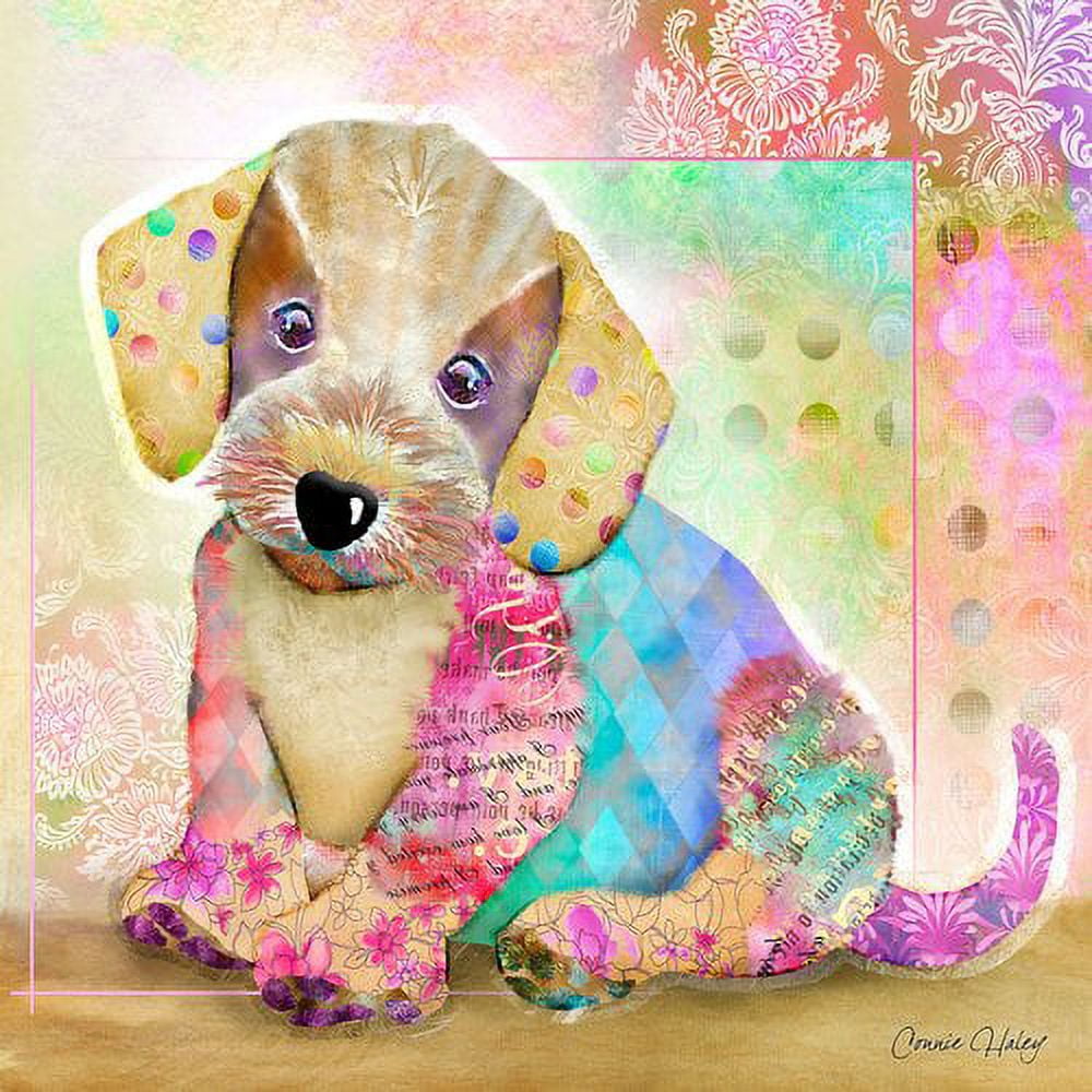 Marmont Hill "Puppy Love II" by Connie Haley Painting Print on Wrapped Canvas