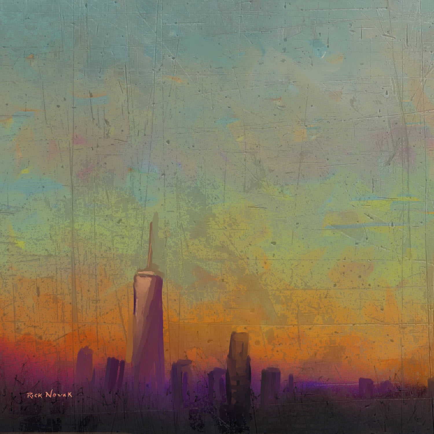 Marmont Hill "Purple Haze" by Rick Novak Painting Print on Wrapped Canvas