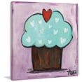 thumbnail image 1 of Marmont Hill "Purple Heart Cupcake" by Tori Campisi Painting Print on Canvas, 1 of 7