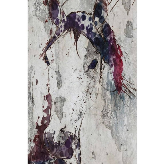 Marmont Hill "Purple Horse" by Irena Orlov Painting Print on Wrapped Canvas