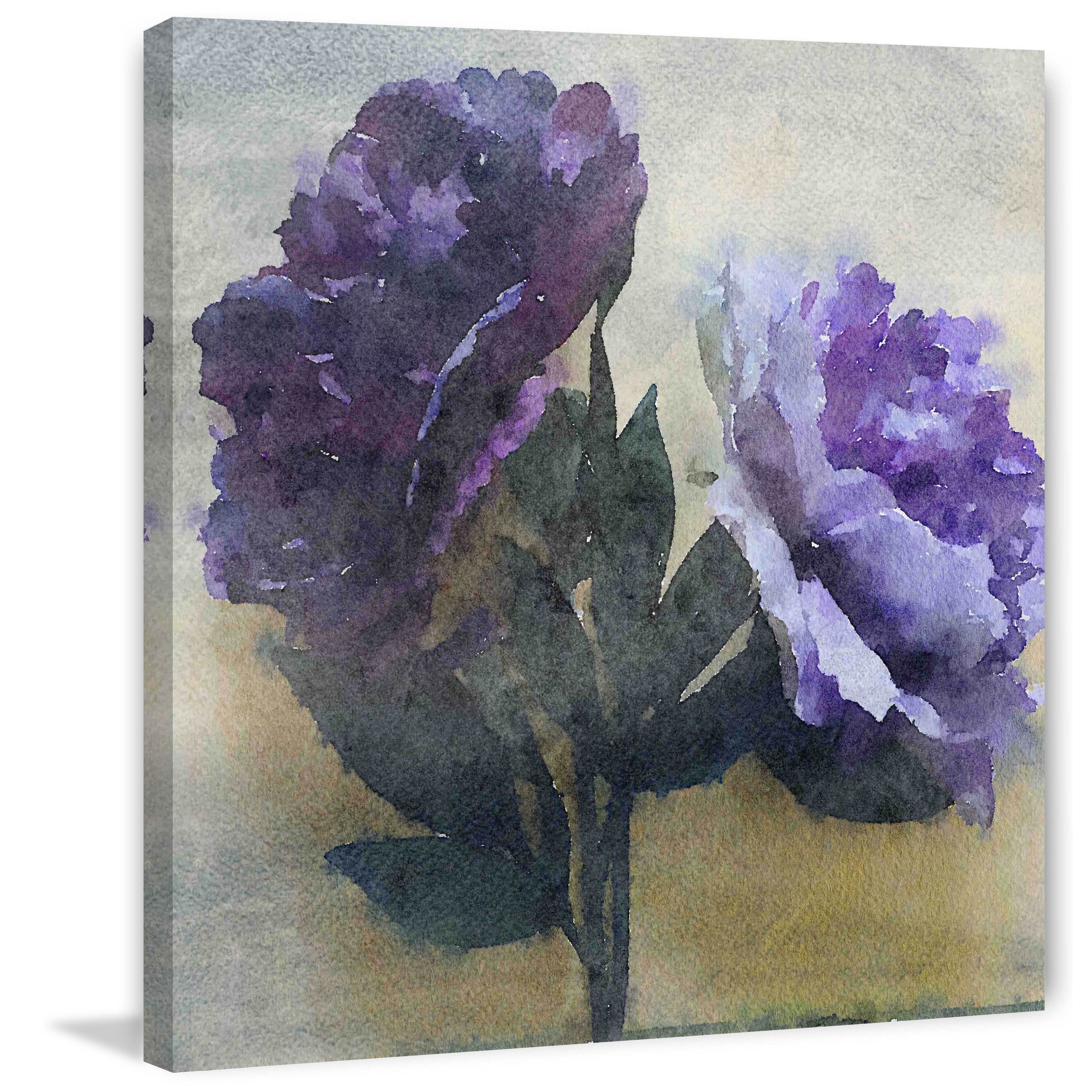 Marmont Hill - "Purple Majesty 3" by Irena Orlov Painting Print on Wrapped Canvas