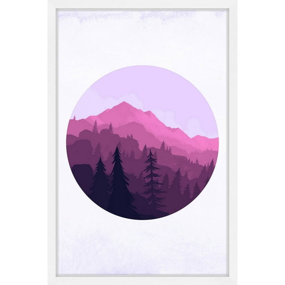 Marmont Hill "Purple Sunset" Framed Painting Print