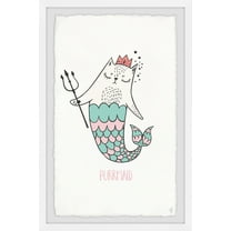 Marmont Hill Purr maid Ii Framed Wall Art, 8.00" x 1.50"