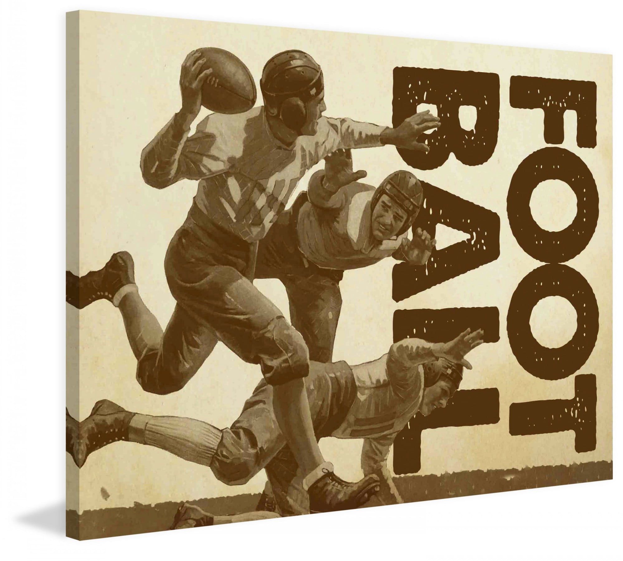 Marmont Hill Quarterback Pass-Alternative Version 3 by Maurice Bower Painting Print on Canvas
