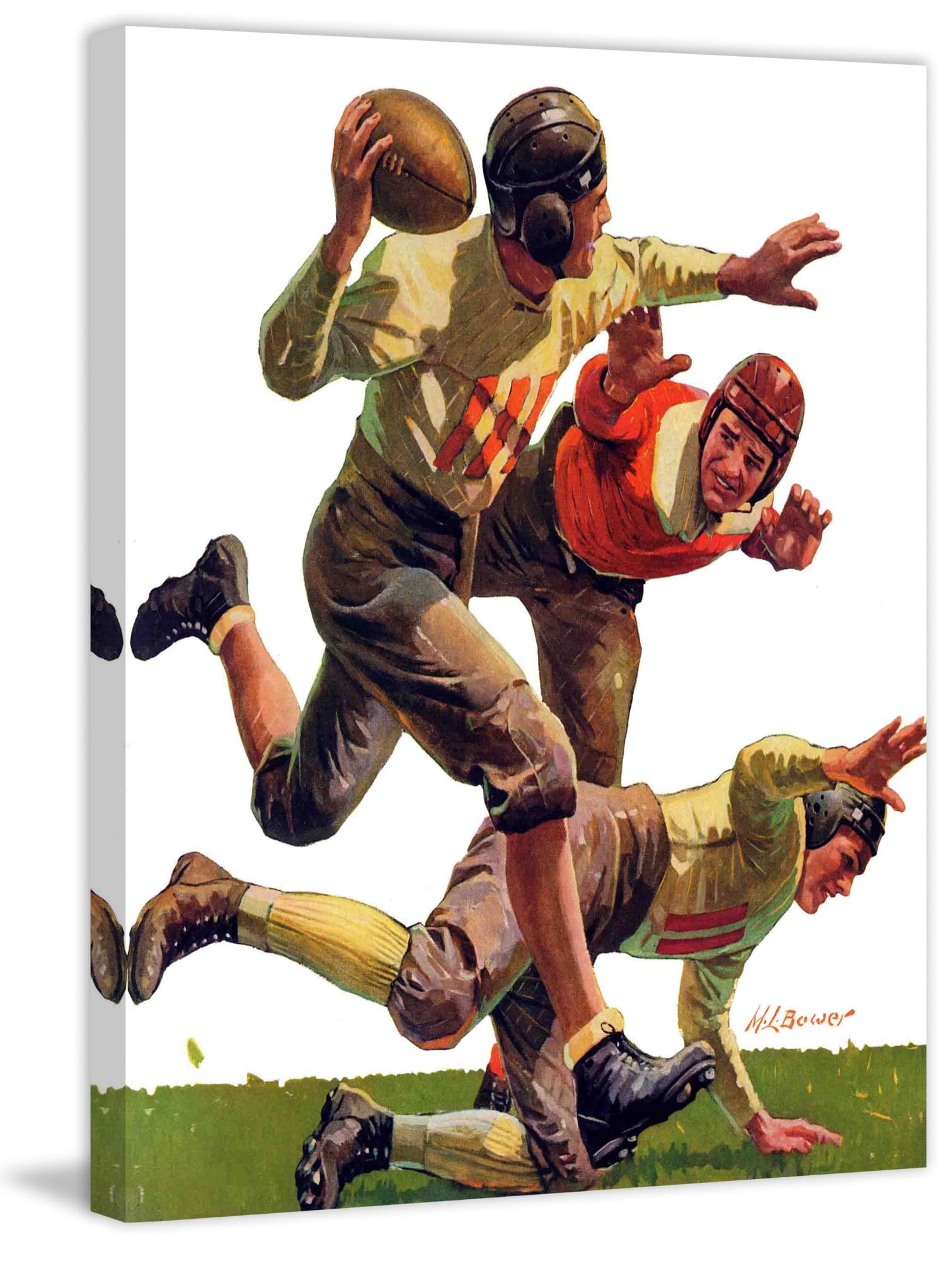 Marmont Hill Quarterback Pass by Maurice Bower Painting Print on Canvas
