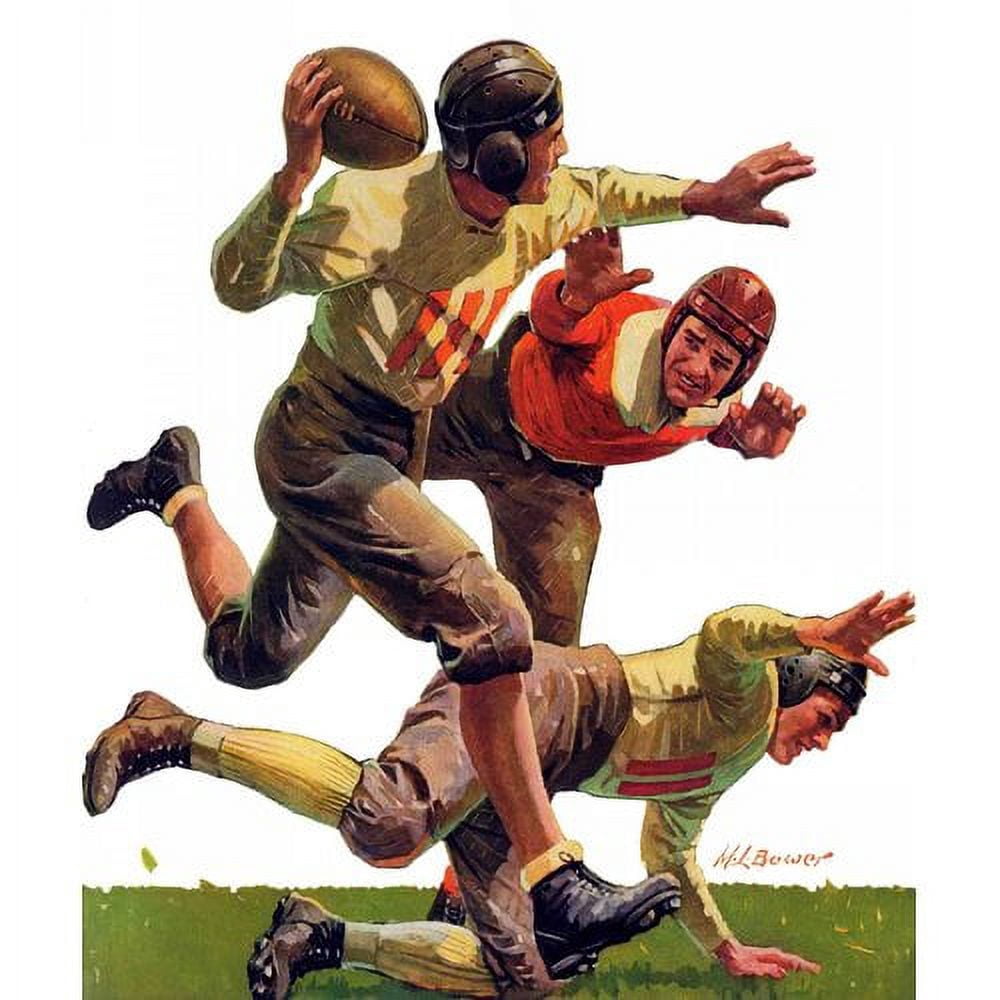 Marmont Hill Quarterback Pass by Maurice Bower Painting Print on Canvas