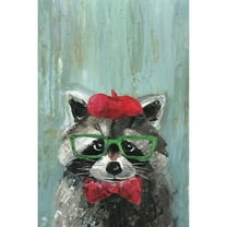 Marmont Hill Raccoon the Painter Canvas Wall Art
