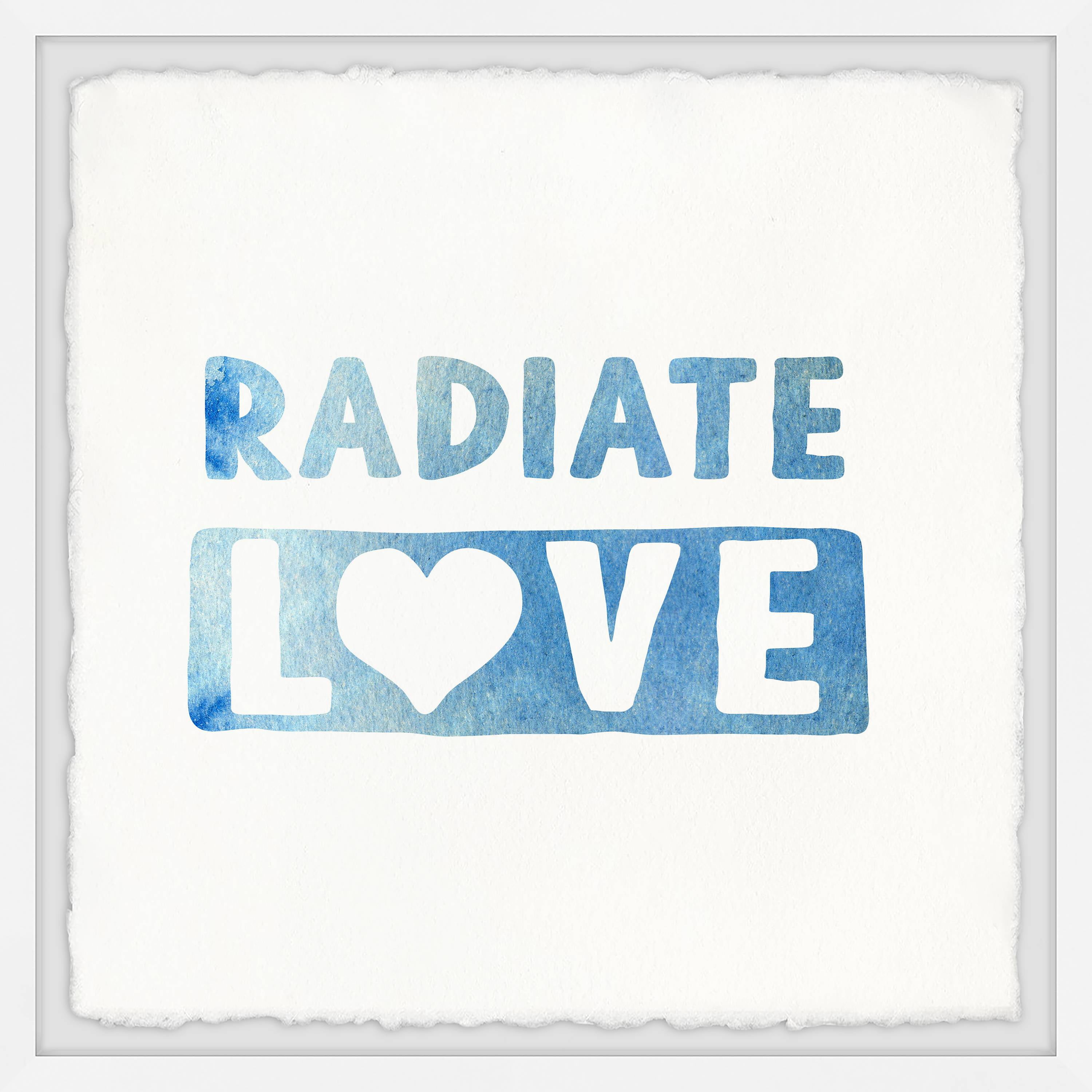 Radiate Love Blue and White Canvas Print for Kids Nursery