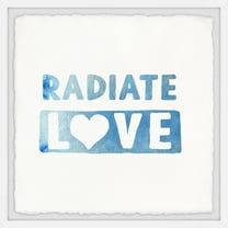 Marmont Hill Radiate Love Framed Wall Art, 12.00" x 1.50"