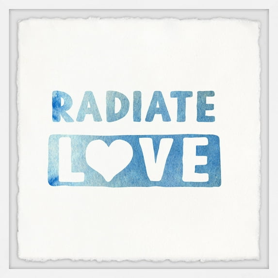 Marmont Hill Radiate Love Framed Wall Art, 12.00" x 1.50"