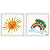 Marmont Hill Rainbow Insects Framed Art Prints, Set of 2, by Eric Carle