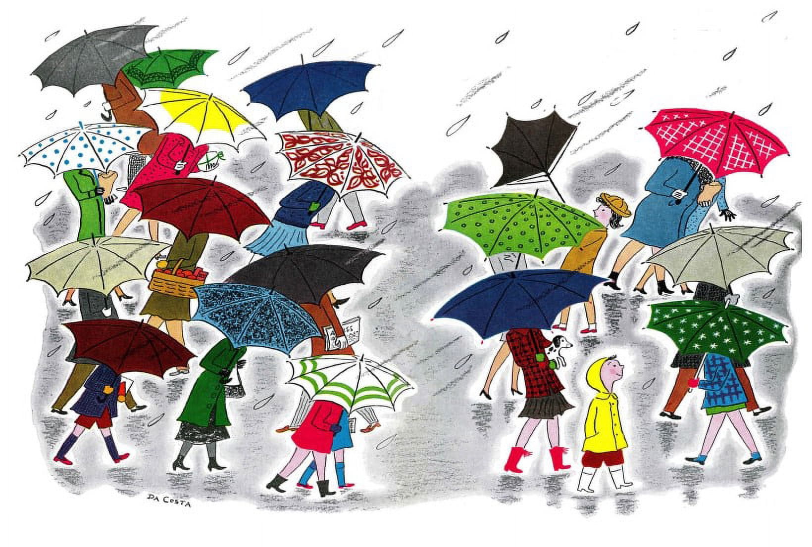 Marmont Hill "Rainy Day" by Curtis Painting Print on Canvas