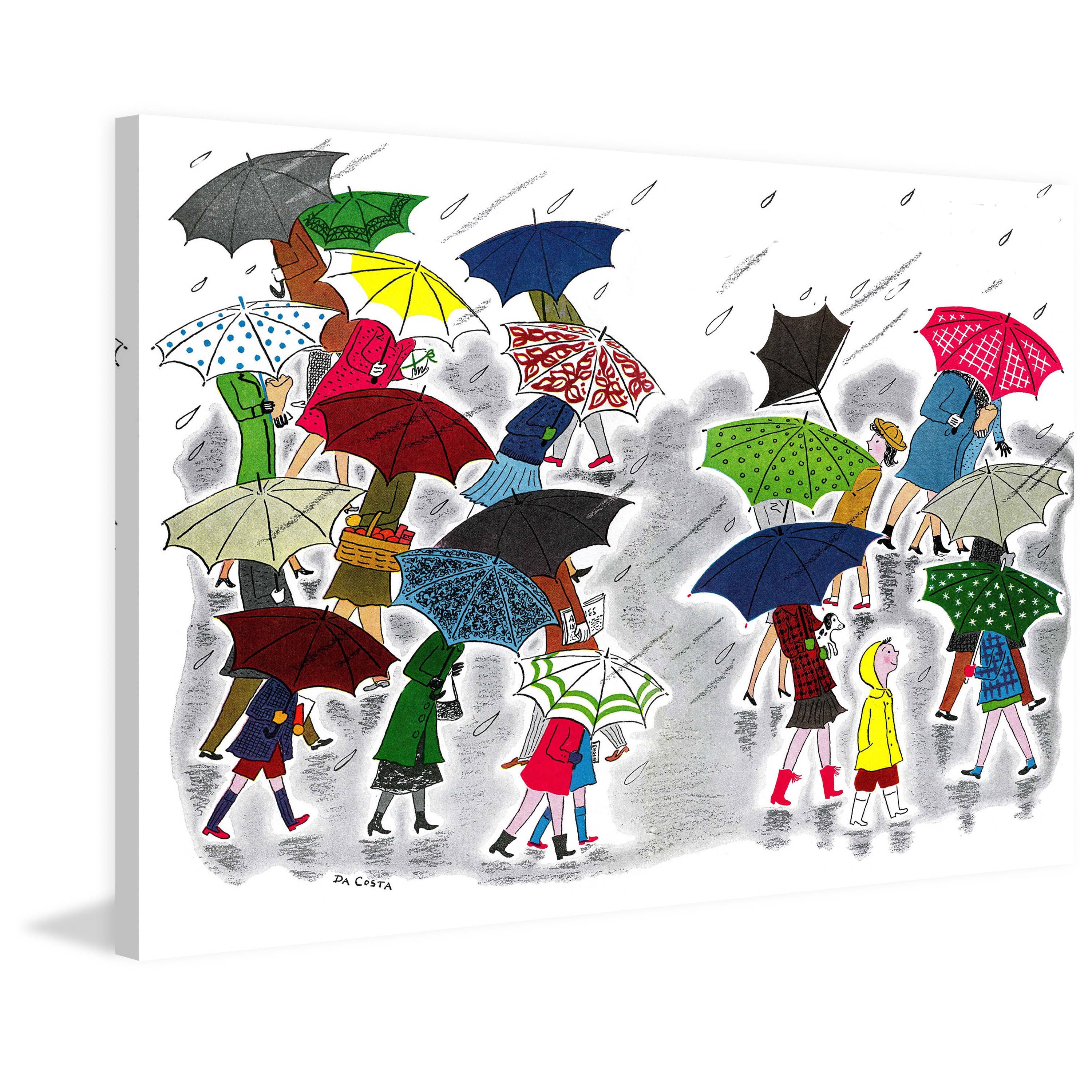 Marmont Hill "Rainy Day" by Curtis Painting Print on Canvas