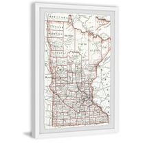 Marmont Hill Red City Outline Framed Wall Art