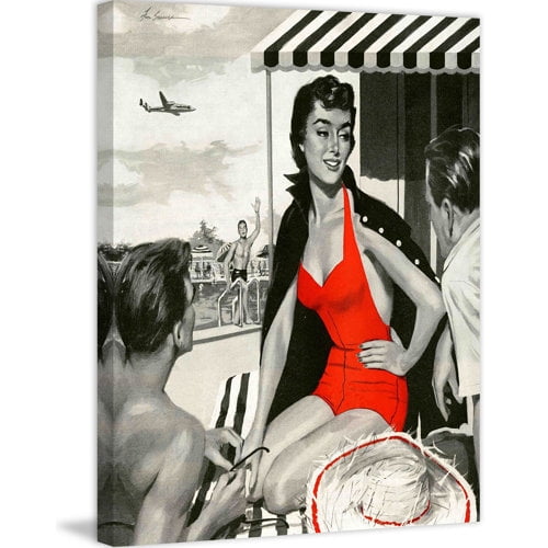 Marmont Hill "Red Hot Woman" Painting Print on Canvas