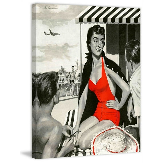 Marmont Hill "Red Hot Woman" Painting Print on Canvas