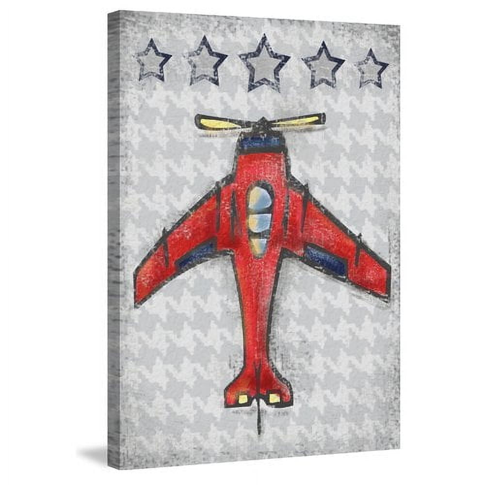 Marmont Hill "Red Plane" by Reesa Qualia Painting Print on Wrapped Canvas