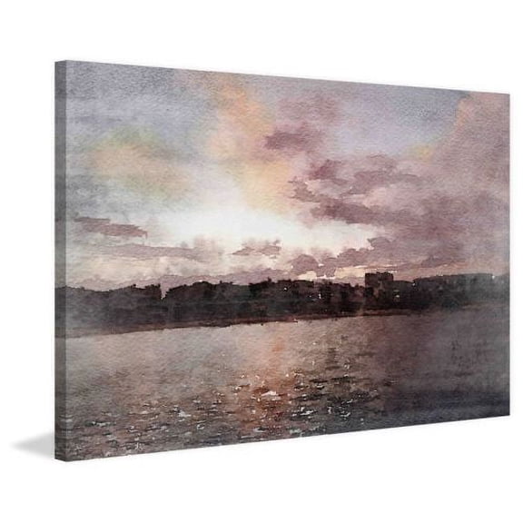 Marmont Hill 'Red Sky At Night 2' by Irena Orlov Painting Print on Wrapped Canvas