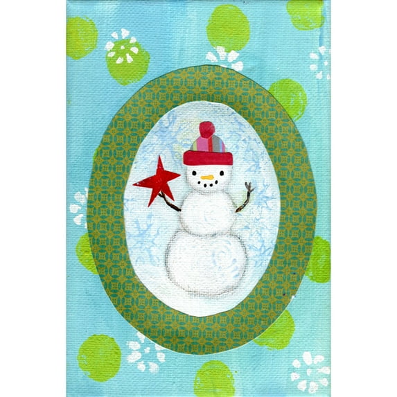 Marmont Hill "Red Star" by Jill Lambert Painting Print on Wrapped Canvas