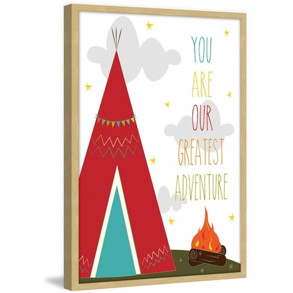 Marmont Hill "Red Tee Pee" by Karen Zukowski Framed Painting Print